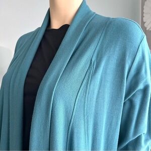 Athleta small to medium women's knit teal athleisure cardigan wrap jacket